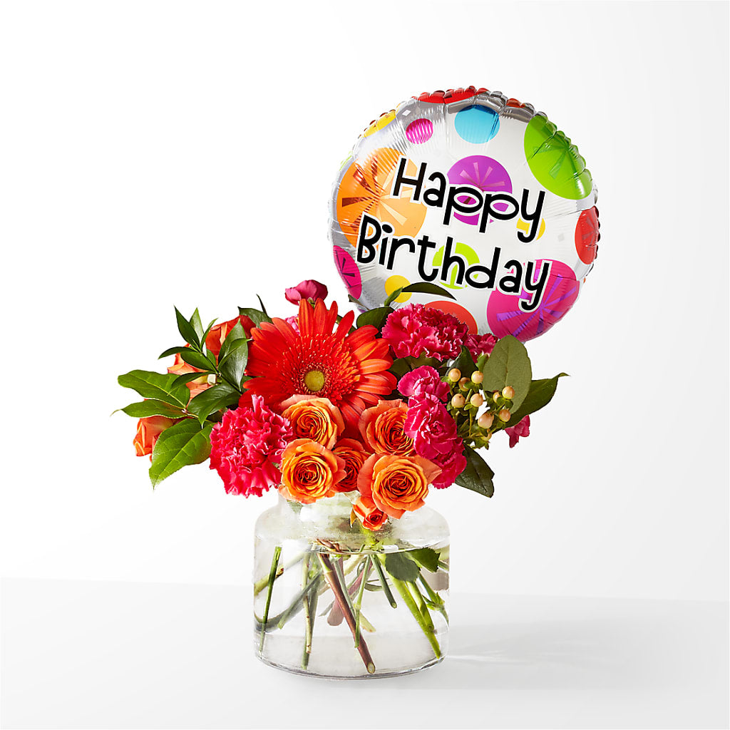 Fiesta Bouquet with Birthday Balloon – RALPH'S, Compton CA