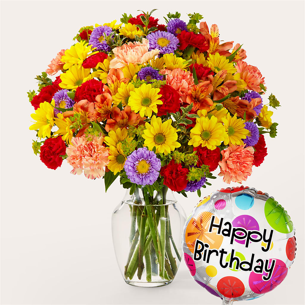 Kaleidoscope Bouquet with Birthday Balloon – RALPH'S, Compton CA