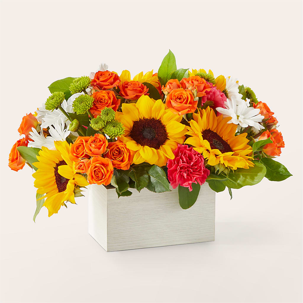 Sun-drenched Blooms Box Bouquet – RALPH'S, Compton CA