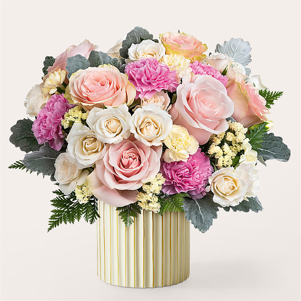 Blissful Moments Bouquet with Ivory Vase – RALPH'S, Compton CA