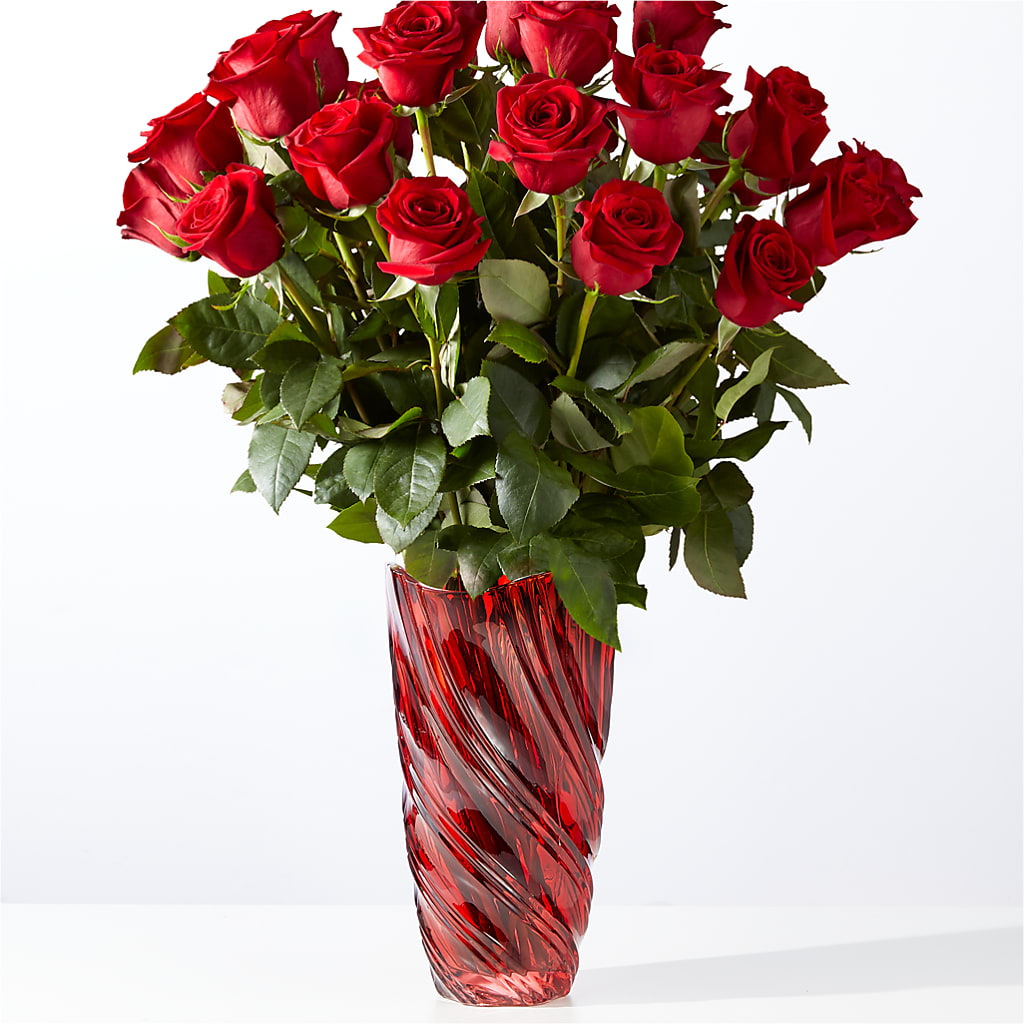 Classic Love Red Rose Bouquet with Luxe Swirl Vase – RALPH'S, Compton CA