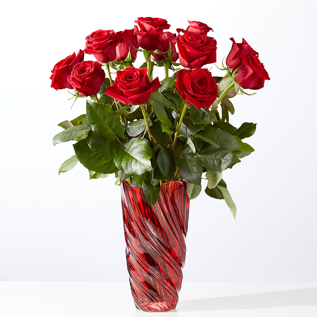 Classic Love Red Rose Bouquet with Luxe Swirl Vase – RALPH'S, Compton CA
