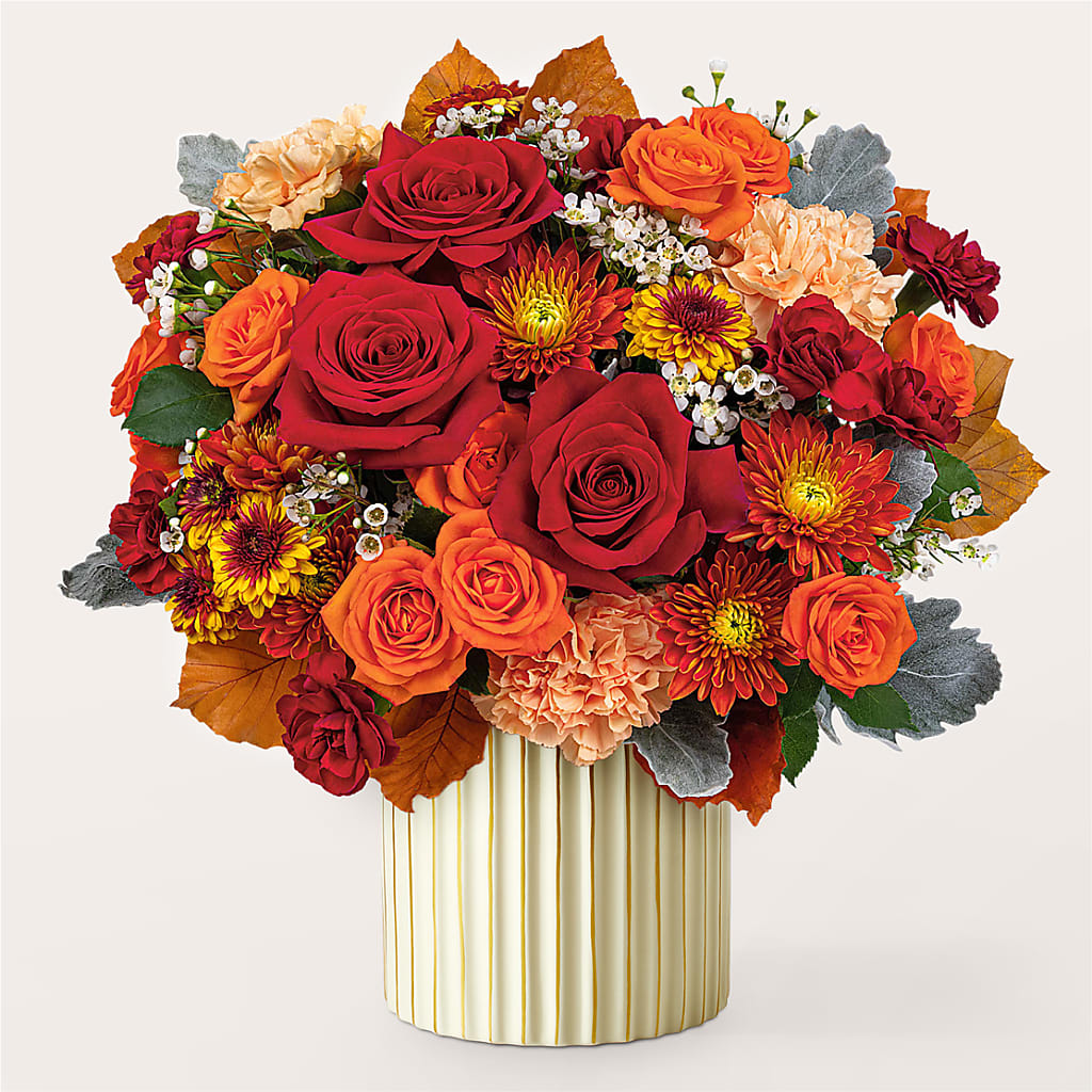 Merlot Bouquet with Ivory Vase – RALPH'S, Compton CA