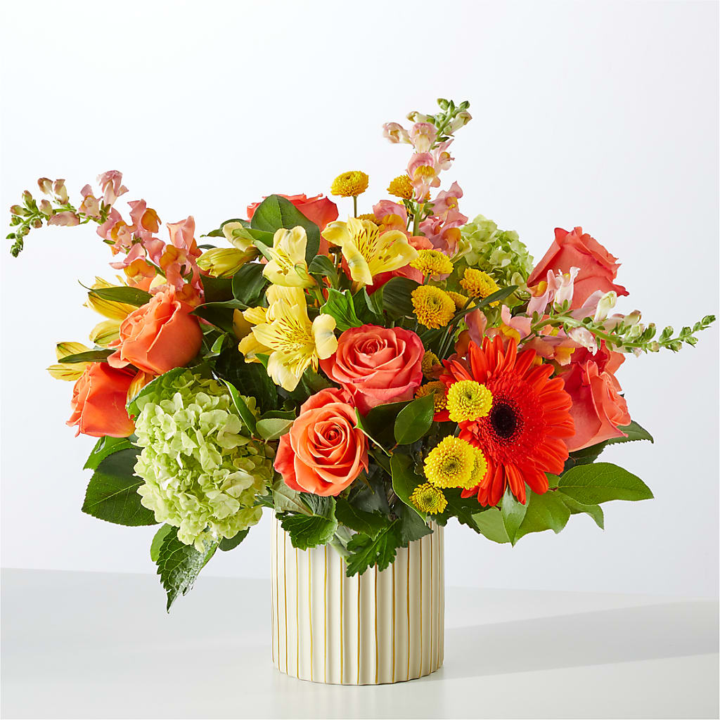 Autumn Sunshine Bouquet with Ivory Vase – RALPH'S, Compton CA