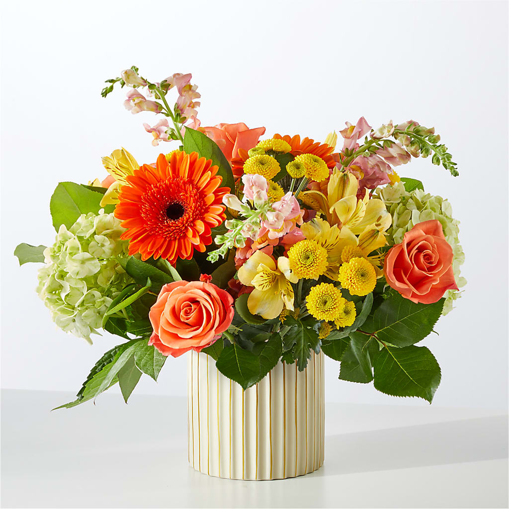 Autumn Sunshine Bouquet with Ivory Vase – RALPH'S, Compton CA