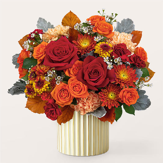 Merlot Bouquet with Ivory Vase – RALPH'S, Compton CA