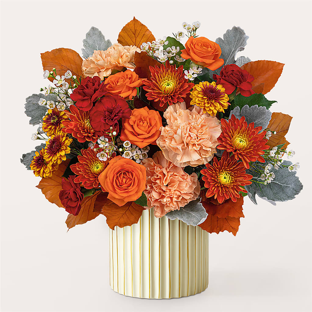 Merlot Bouquet with Ivory Vase – RALPH'S, Compton CA